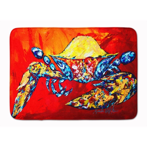 Carolines Treasures Bring it on Crab in Red Machine Washable Memory Foam Mat MW1208RUG - main